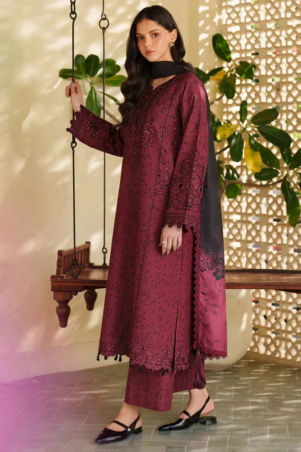 Farasha | Meline Premium Viscose 25 | Sable Bloom - Aqsa Fabrics
