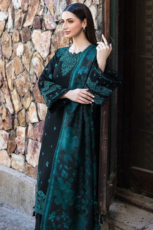 Farasha | Eminence Khaddar 25 | Sepia - Aqsa Fabrics