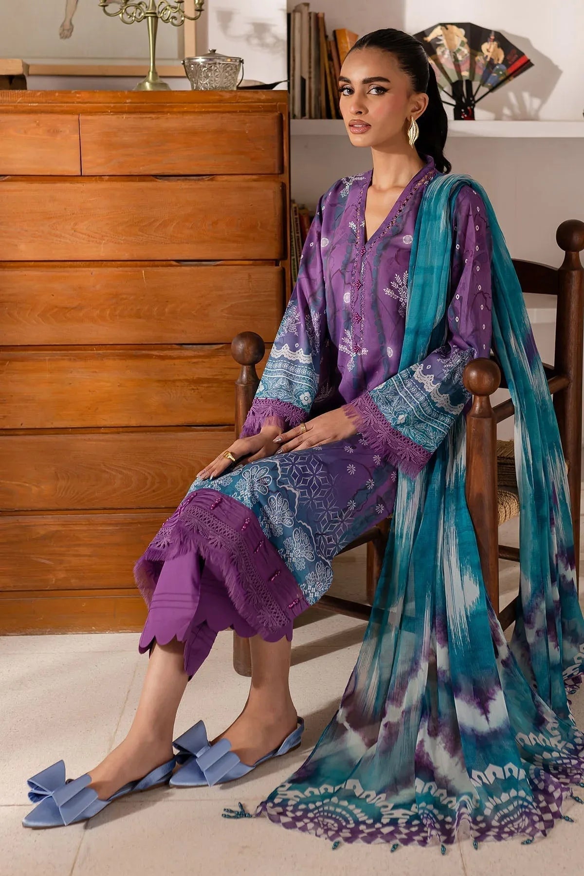 Nureh | Printed Lawn 25 | SP-149 - Aqsa Fabrics