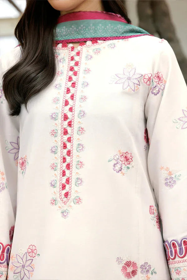 Farasha | Summer Weaves Embroidered Lawn | Pebble Glow - Aqsa Fabrics