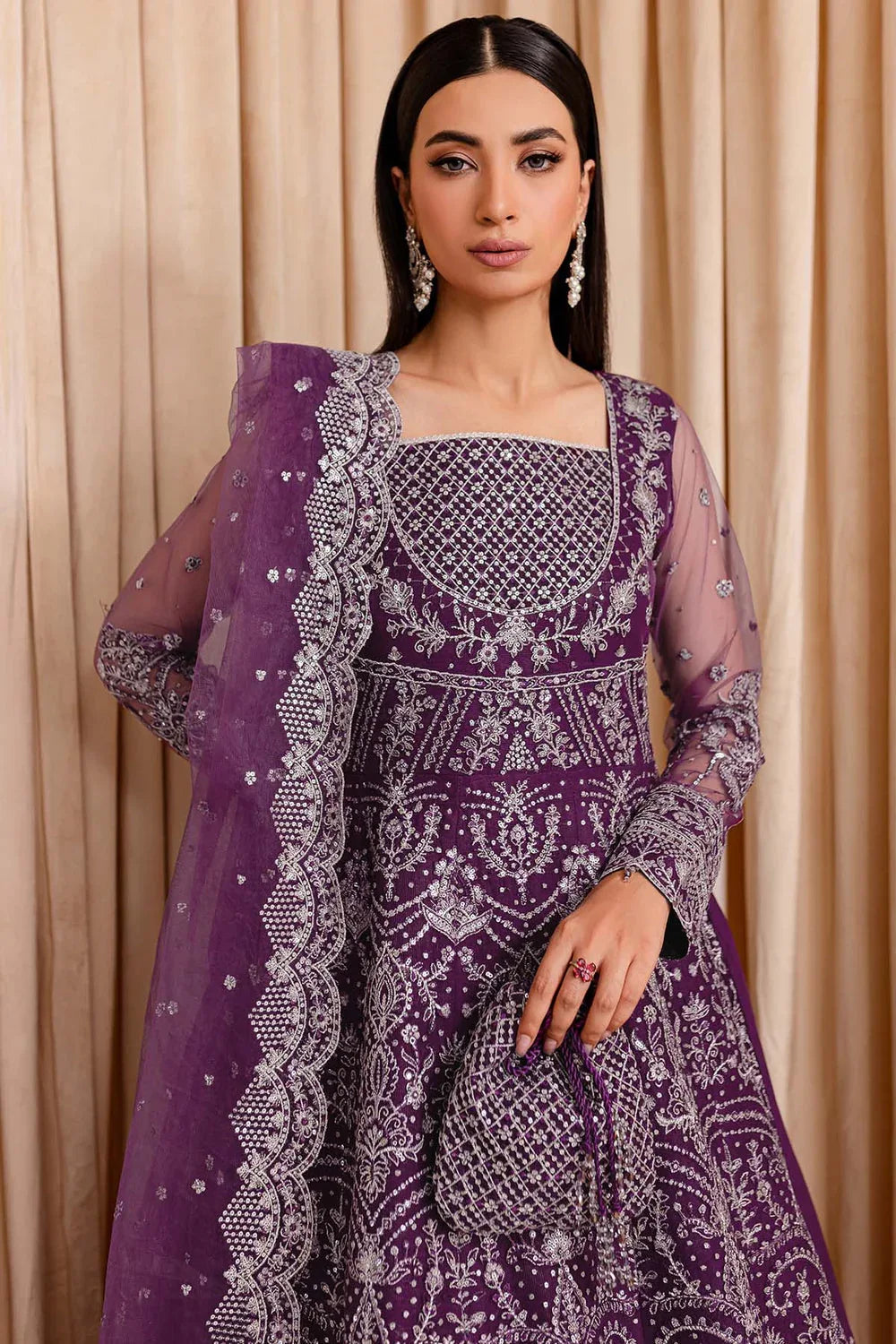 Farasha | Lumiere Formals | Plum Passion - Aqsa Fabrics