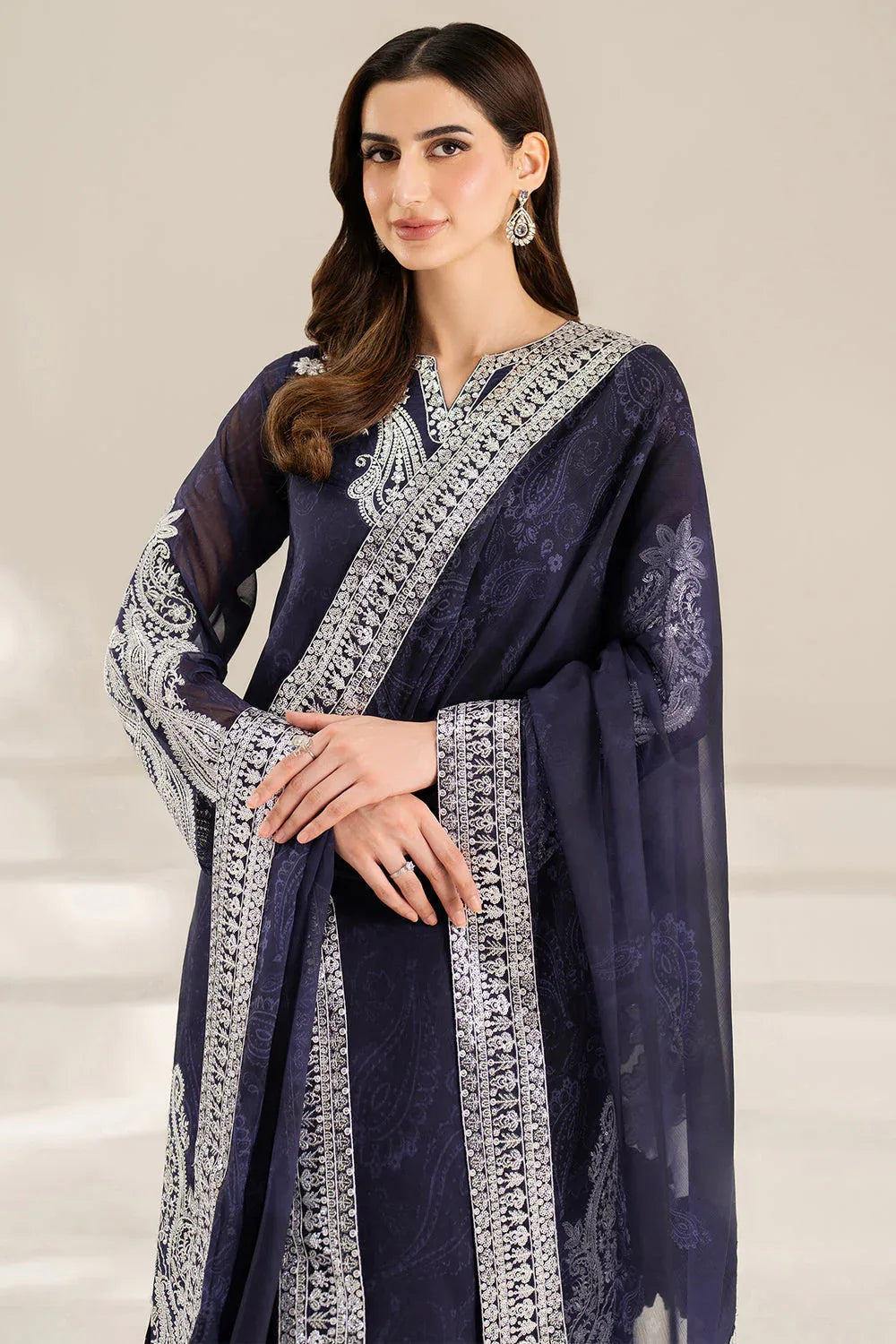 Farasha | Fiorella Formals | Blue Dazzle - Aqsa Fabrics