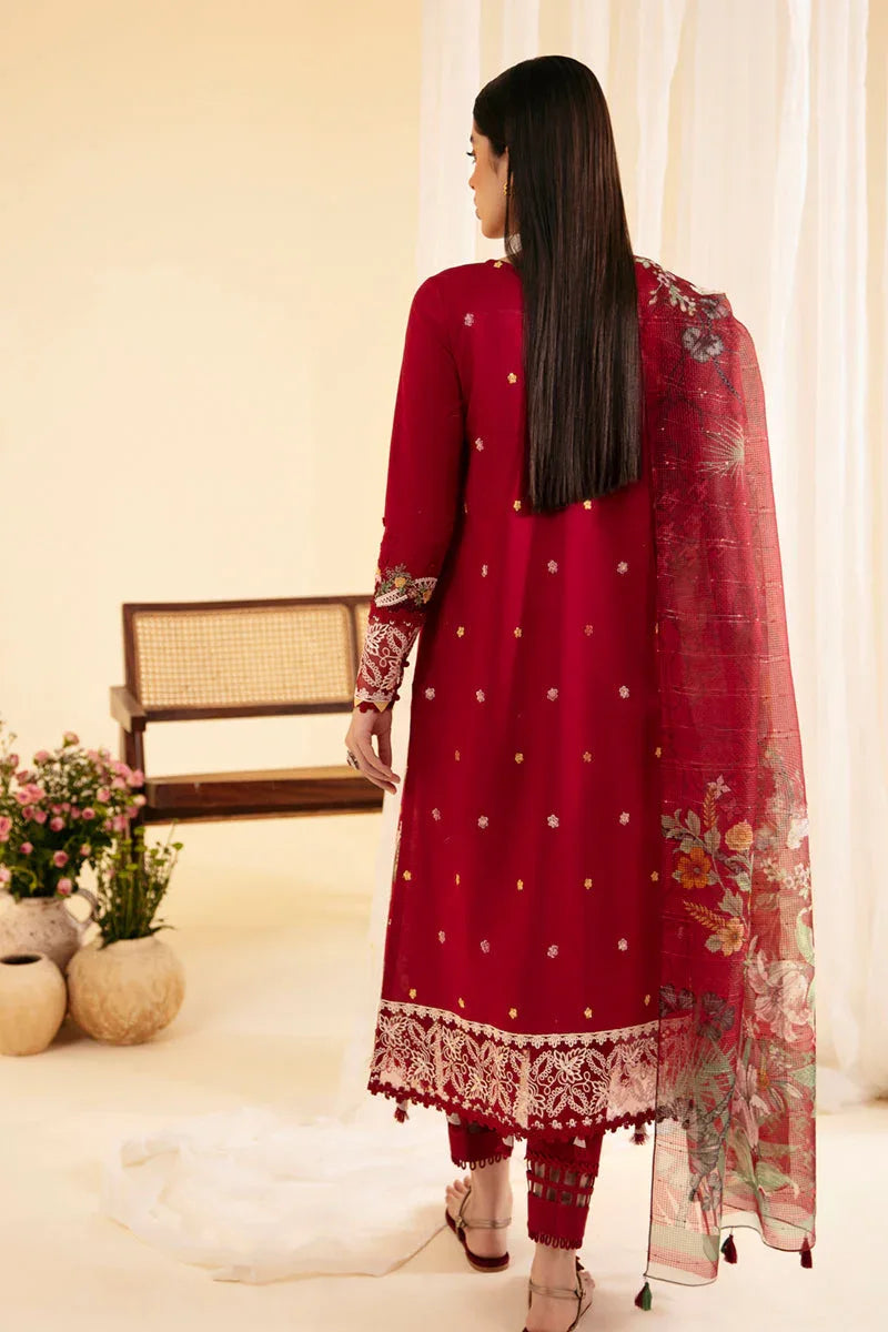 Qalamkar | Qlinekari Luxury Lawn | SQ-04 LARMINA - Aqsa Fabrics