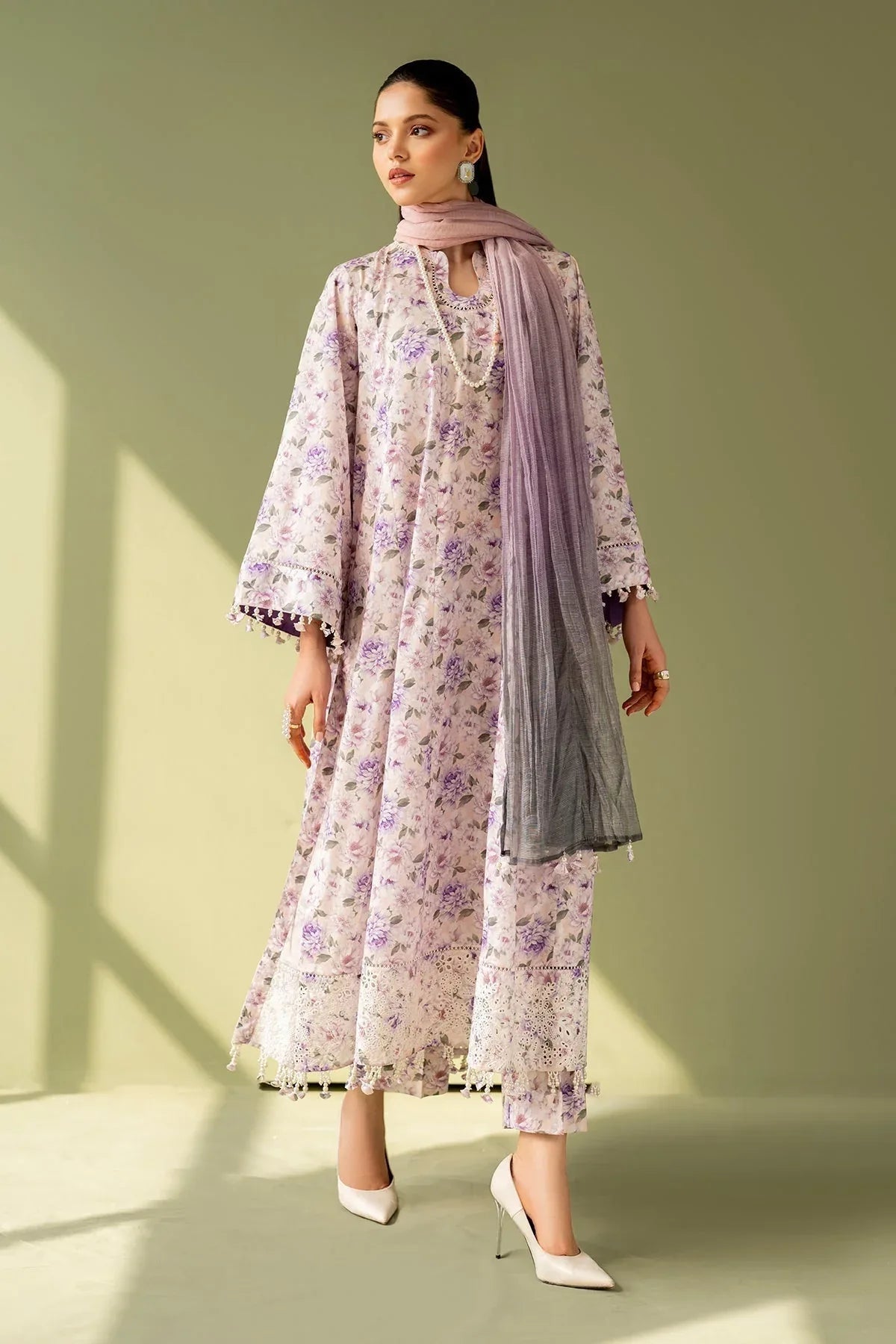 Baroque | Eid Printique | EMBROIDERED PRINTED LAWN UF-4168 - Aqsa Fabrics