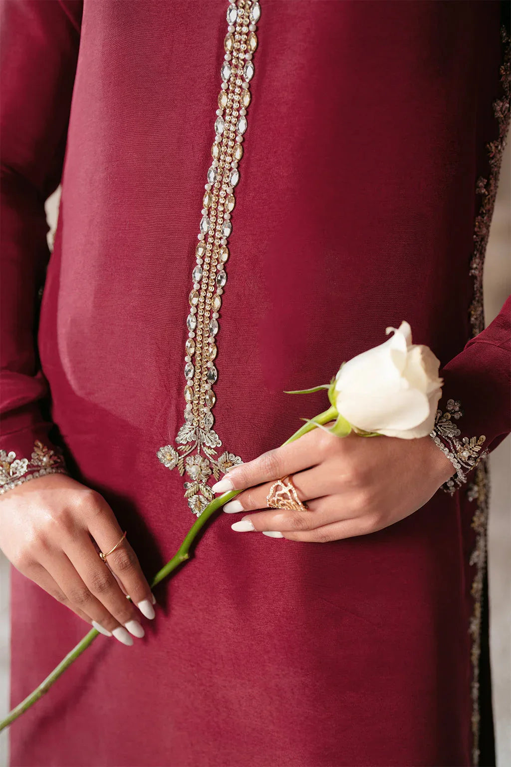 Ajr Couture | Symphony Luxe Festive 25 | Rebel Rose - Aqsa Fabrics