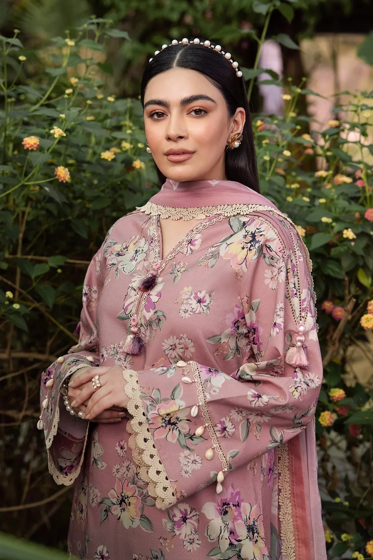 Alizeh | Sheen Lawn Prints 24 | CAMELIA - Aqsa Fabrics