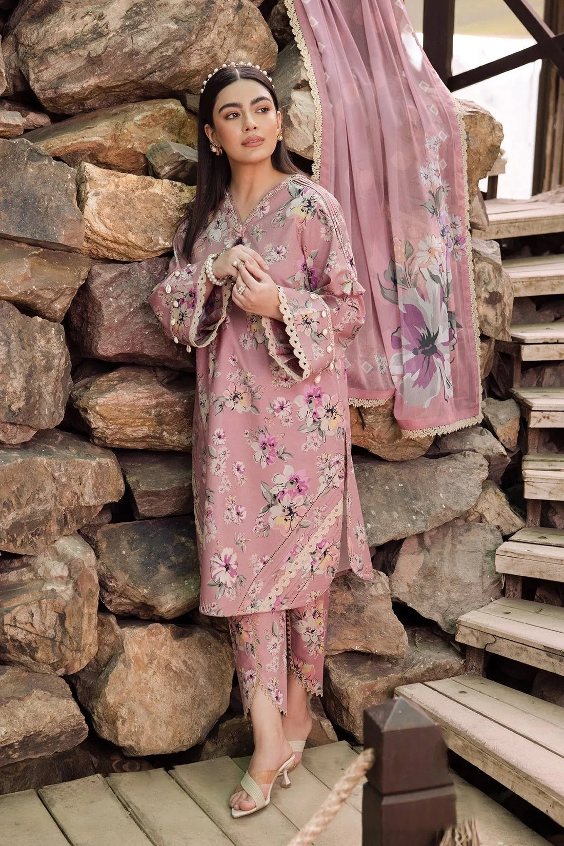 Alizeh | Sheen Lawn Prints 24 | CAMELIA - Aqsa Fabrics