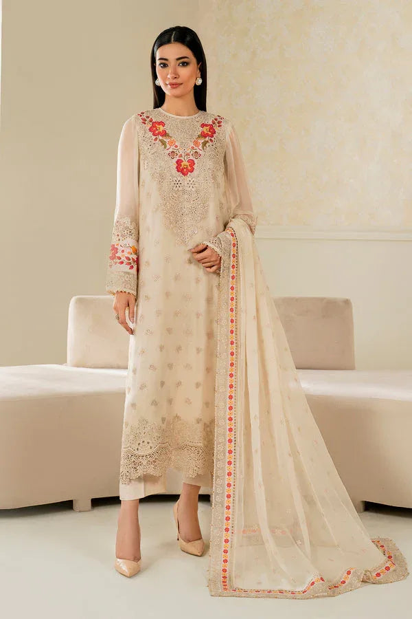 Baroque | Luxury Pret 25 | EMBROIDERED CHIFFON PR-1145 - Aqsa Fabrics