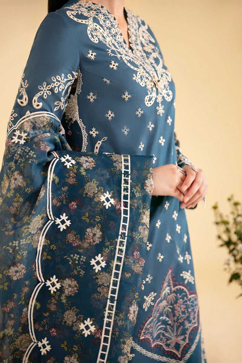 Qalamkar | Qlinekari Luxury Lawn | SQ-05 ELA - Aqsa Fabrics