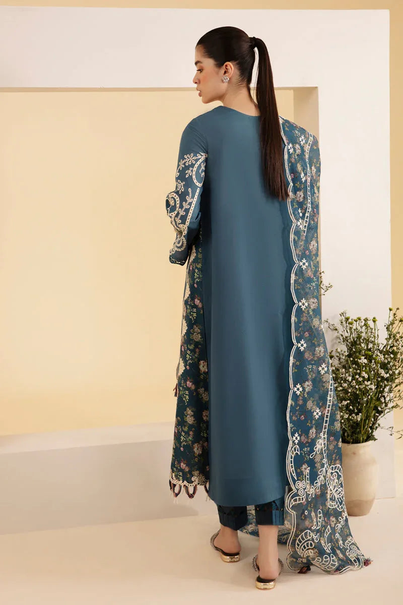 Qalamkar | Qlinekari Luxury Lawn | SQ-05 ELA - Aqsa Fabrics