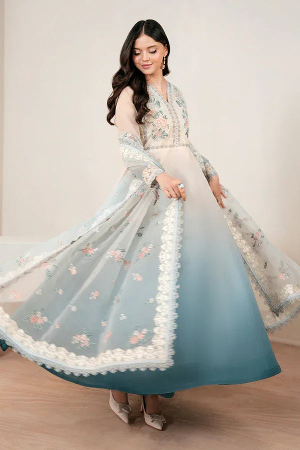 Baroque | Luxury Pret 25 | EMBROIDERED CHIFFON PR-1056 - Aqsa Fabrics