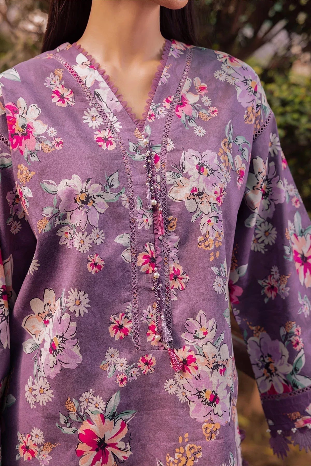 Alizeh | Sheen Lawn Prints 24 | INDIGO - Aqsa Fabrics