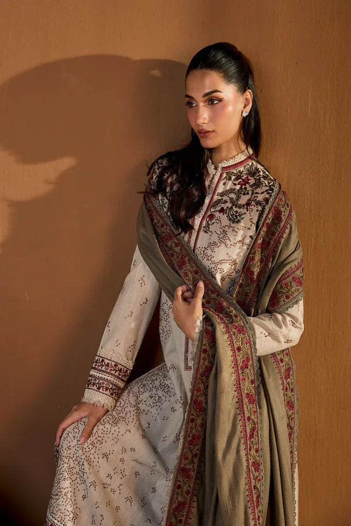 Sobia Nazir | Winter Shawl 25 | Design 6A - Aqsa Fabrics