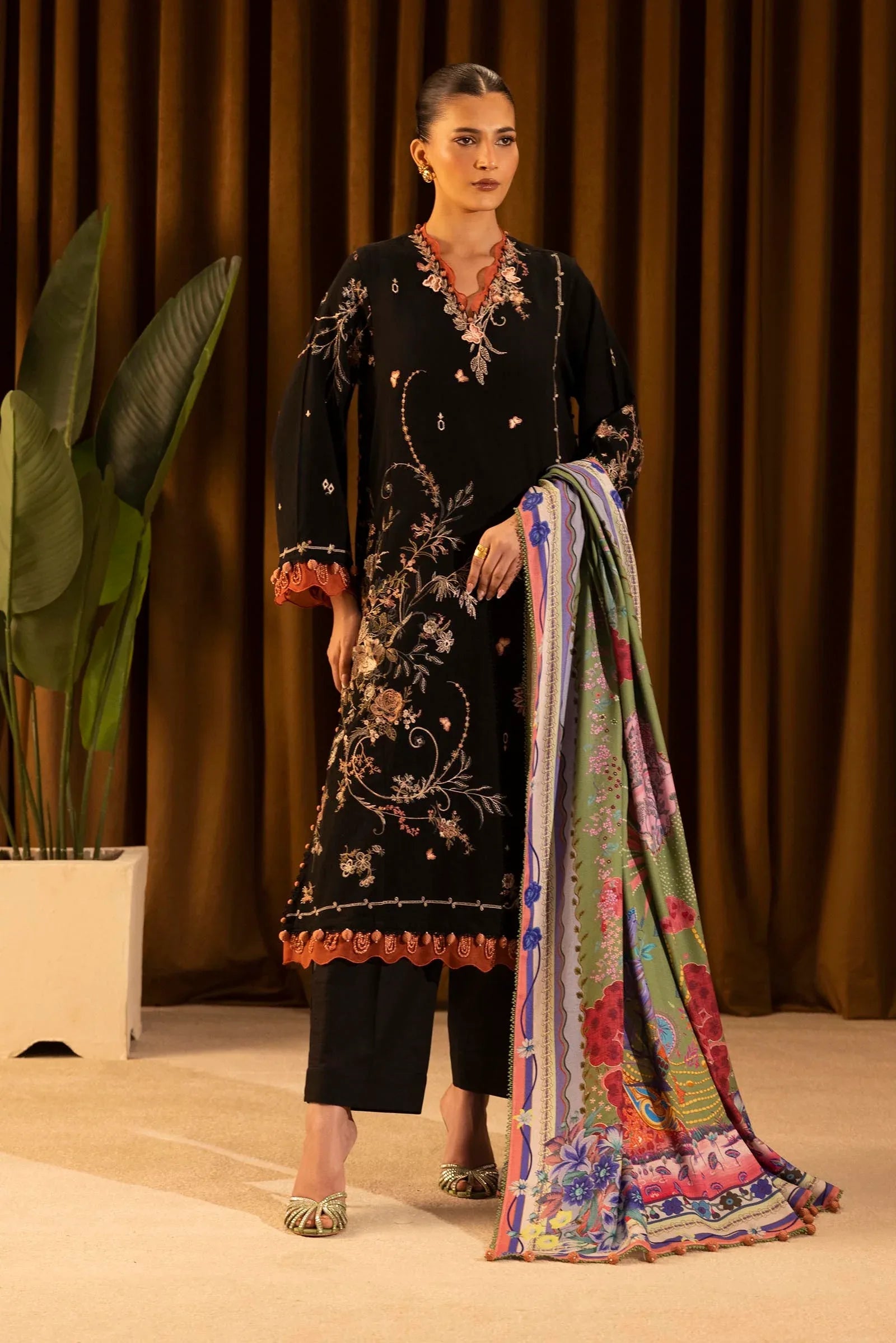 Sana Safinaz | Muzlin Winter 25 | M253-006A - Aqsa Fabrics