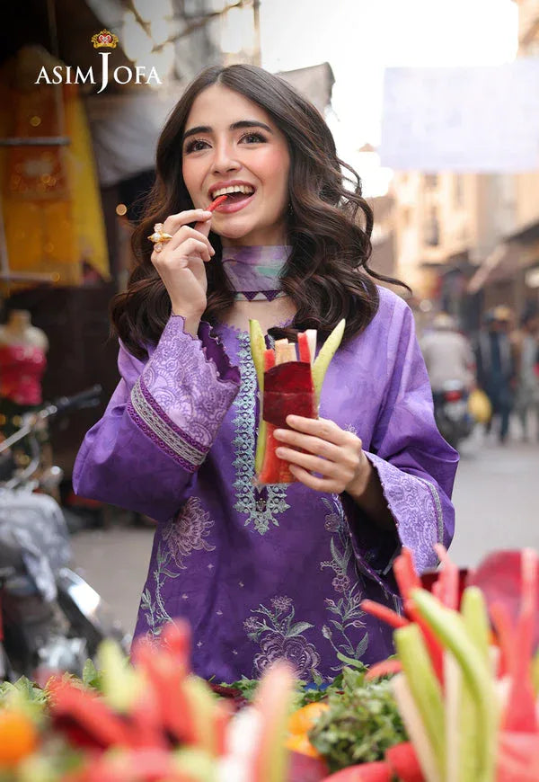 Asim Jofa | Summer Rhapsody | AJUBU-07 Embroidered Lawn - Aqsa Fabrics