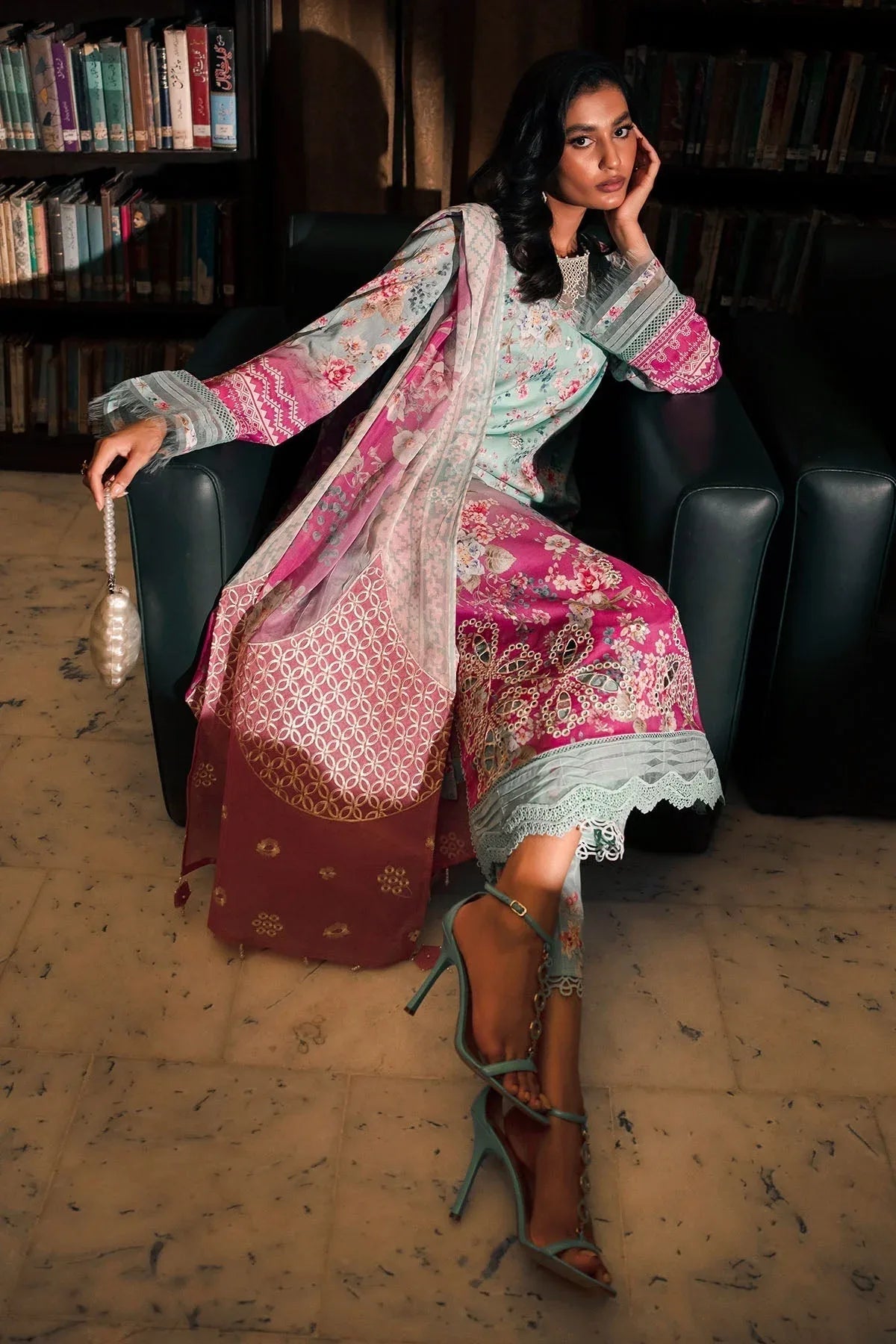 Nureh | Glam Girl Lawn | GL-16 - Aqsa Fabrics