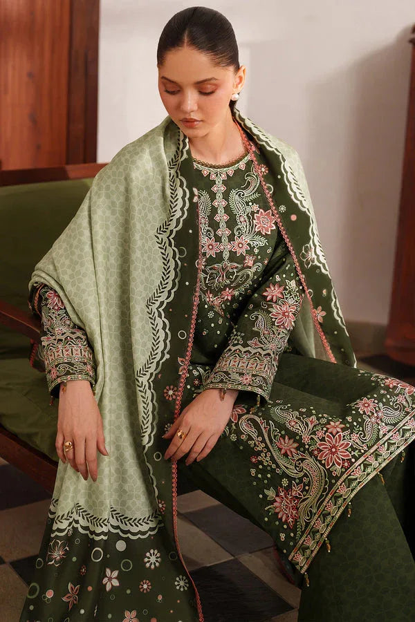 Farasha | Meline Premium Viscose 25 | Olive Drape - Aqsa Fabrics