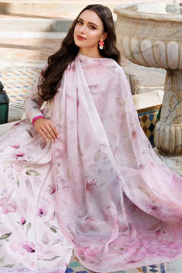 Farasha | Printed Essentials | Pink Bloom - Aqsa Fabrics