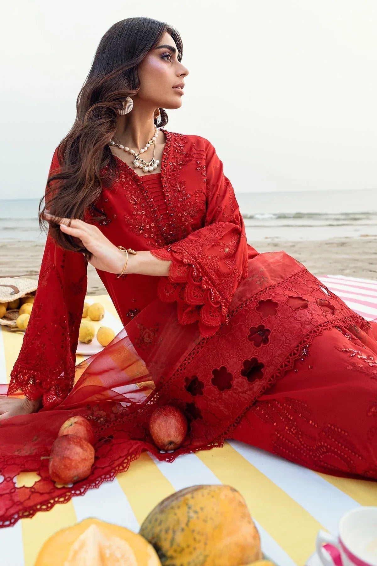 Nureh | Khuwab Luxury Lawn | NE-147 - Aqsa Fabrics