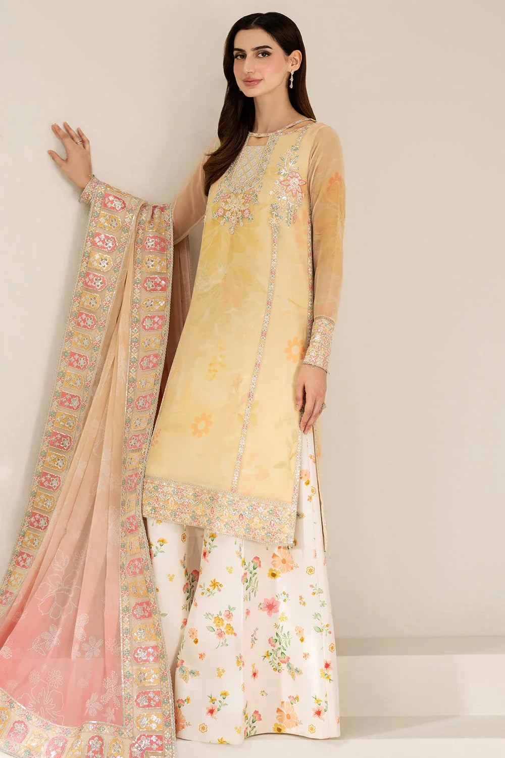 Farasha | Fiorella Formals | Floral Ray - Aqsa Fabrics