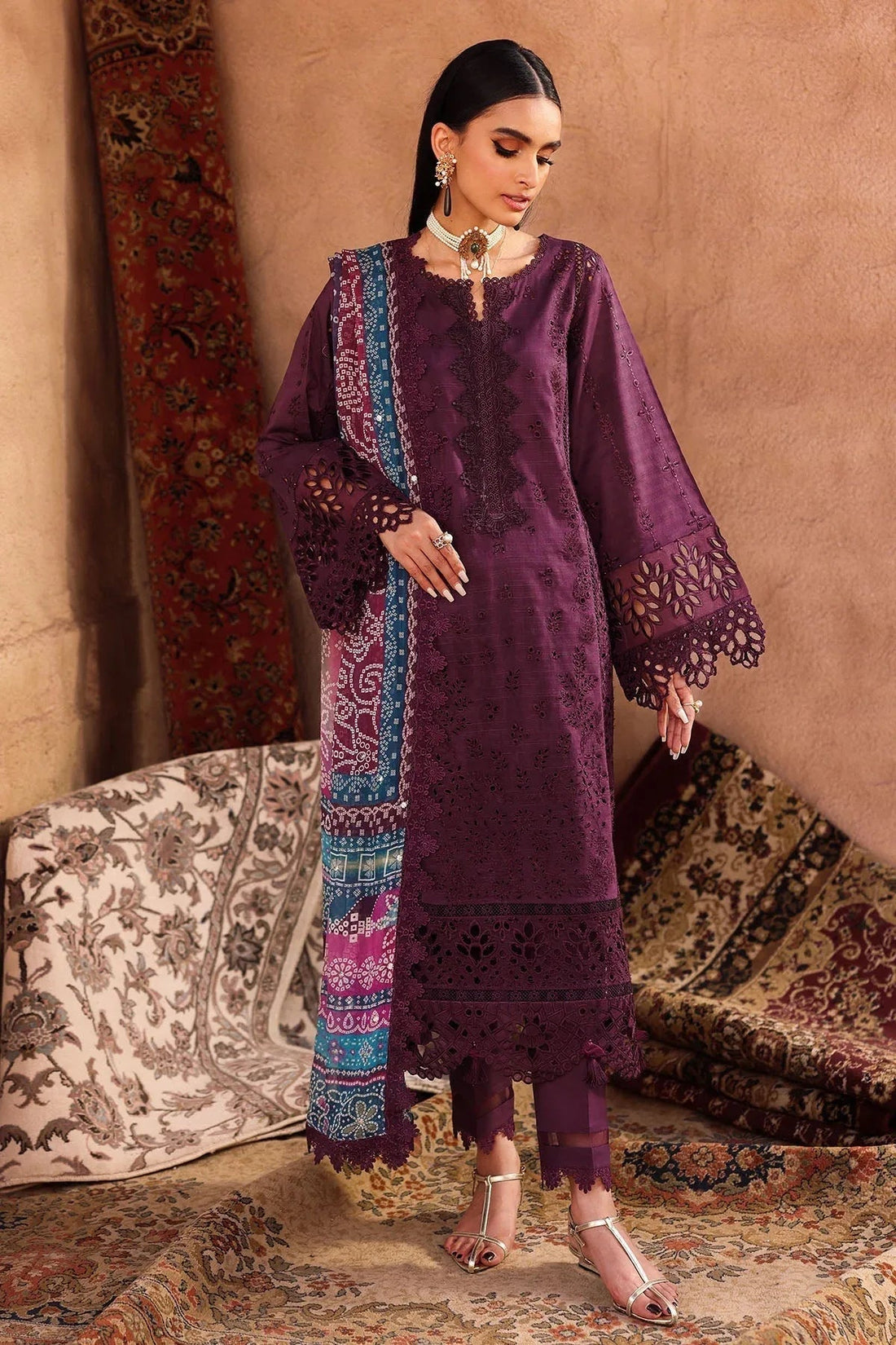 Nureh | Bazaar Lawn | NE-161 - Aqsa Fabrics