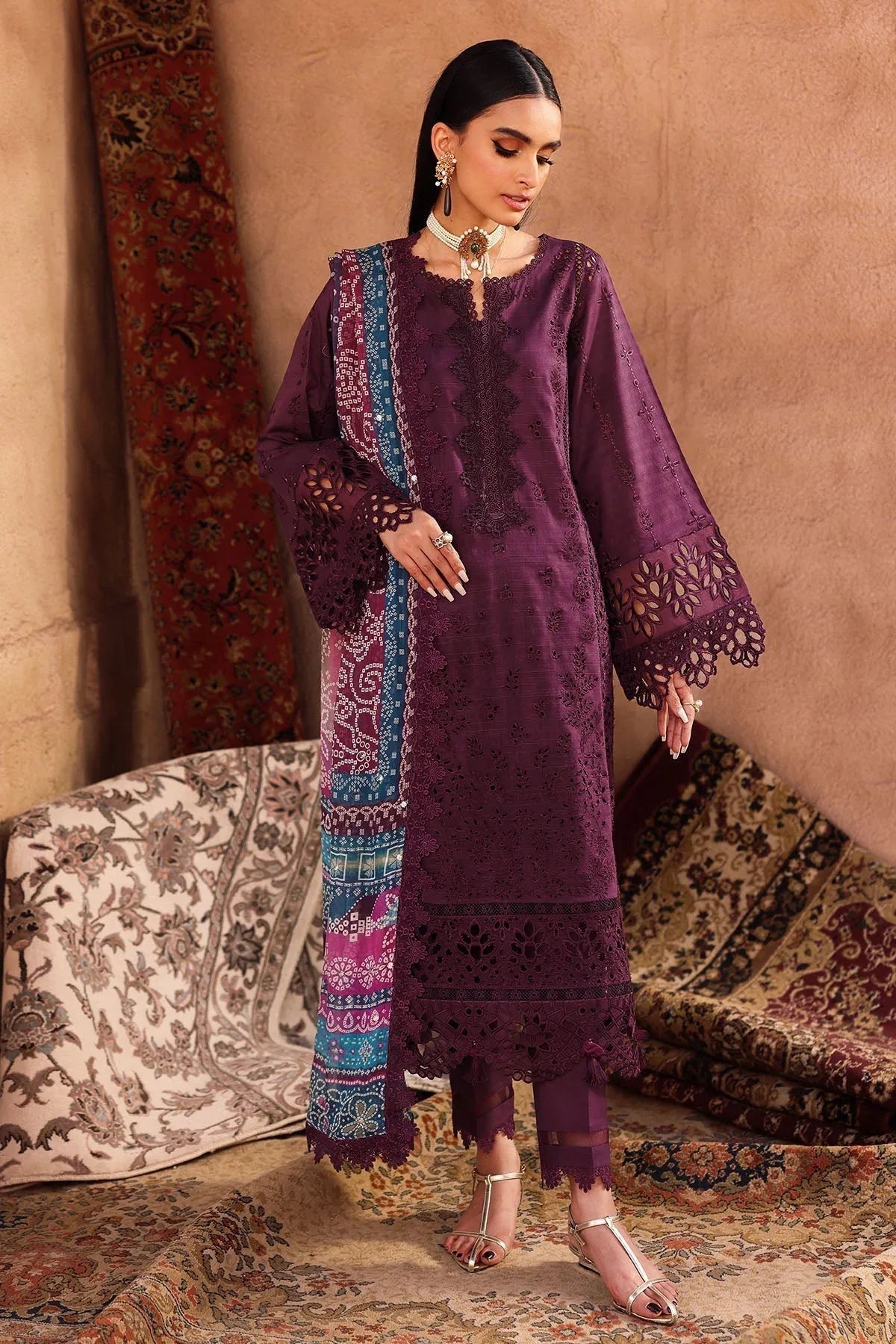 Nureh | Bazaar Lawn | NE-161 - Aqsa Fabrics