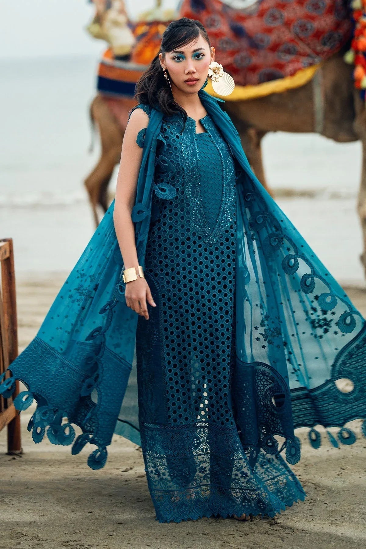 Nureh | Khuwab Luxury Lawn | NE-148 - Aqsa Fabrics