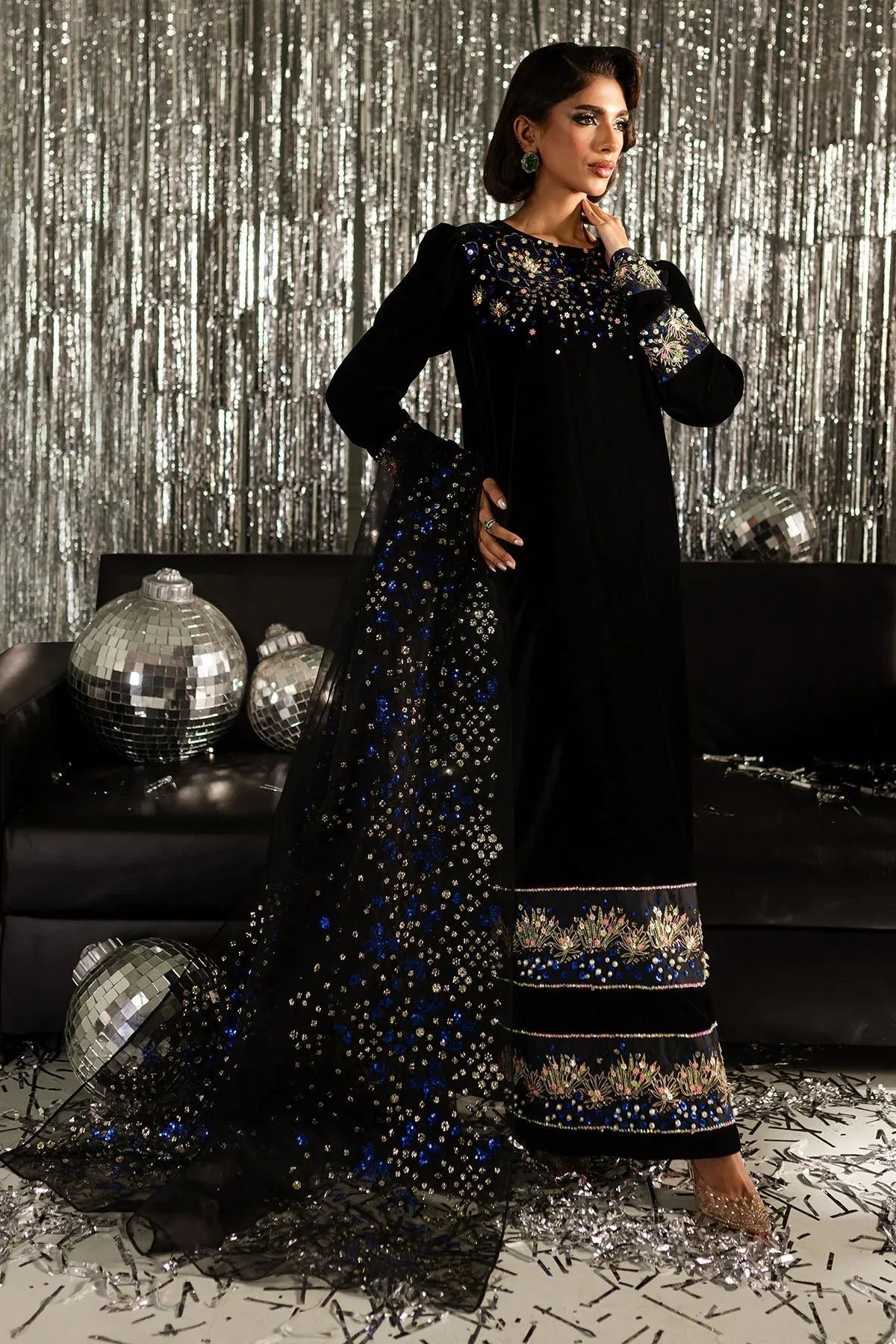 Nureh | Tiny Twinkles |  Moonbeam TW-08 - Aqsa Fabrics
