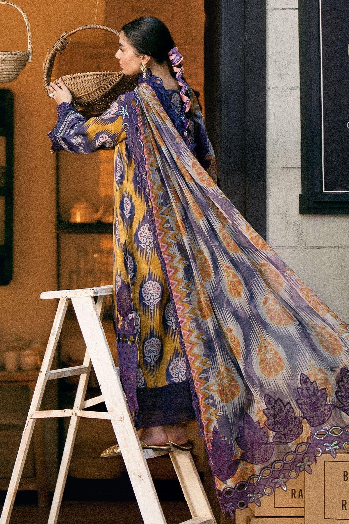 Nureh | Glam Girl Lawn | GL-22 - Aqsa Fabrics