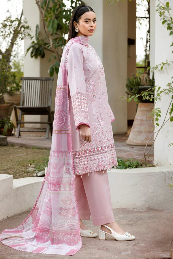 Farasha | Summer Weaves Embroidered Lawn | Muted Bloom - Aqsa Fabrics