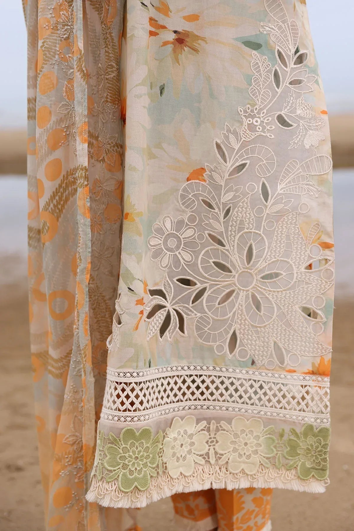 Nureh | Gardenia Embroidered Lawn 25 | NSG-169 - Aqsa Fabrics