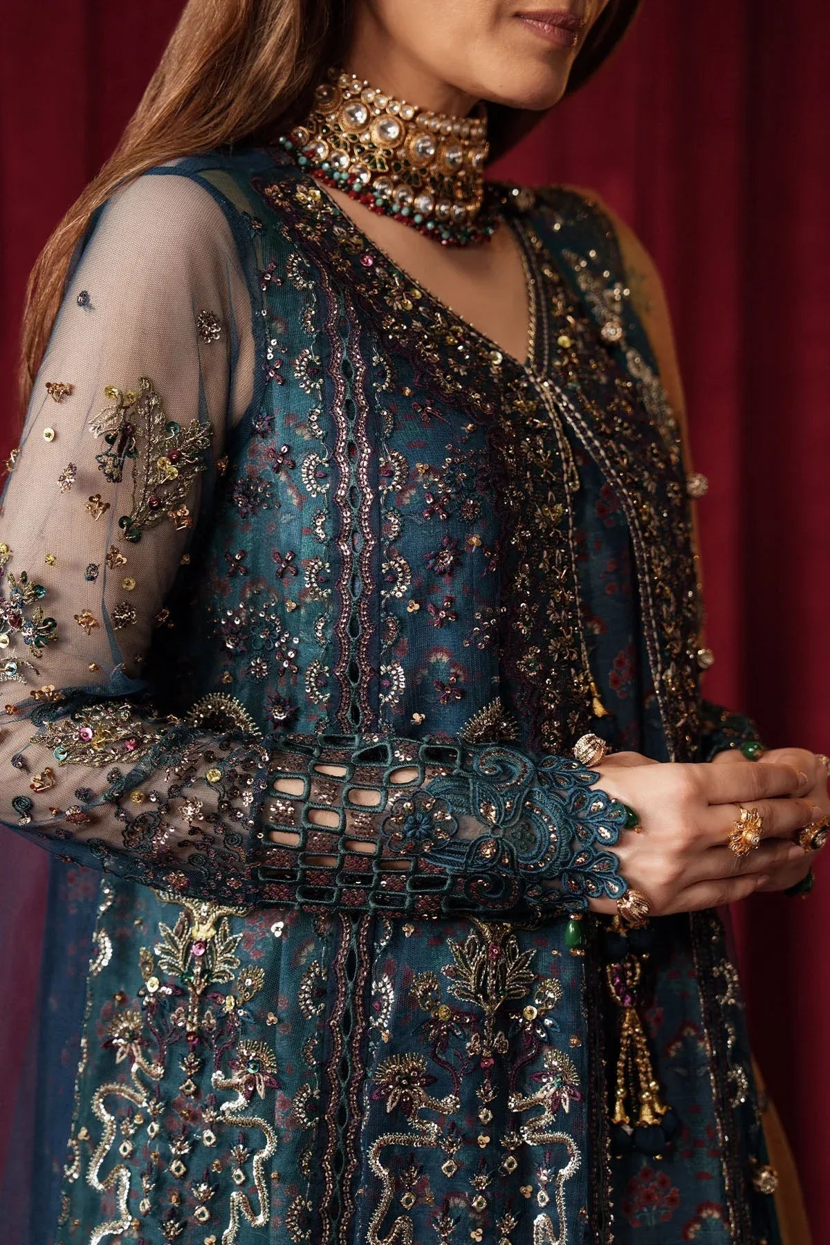 Nureh | Jhoomro 25' | NL-84 Resham - Aqsa Fabrics
