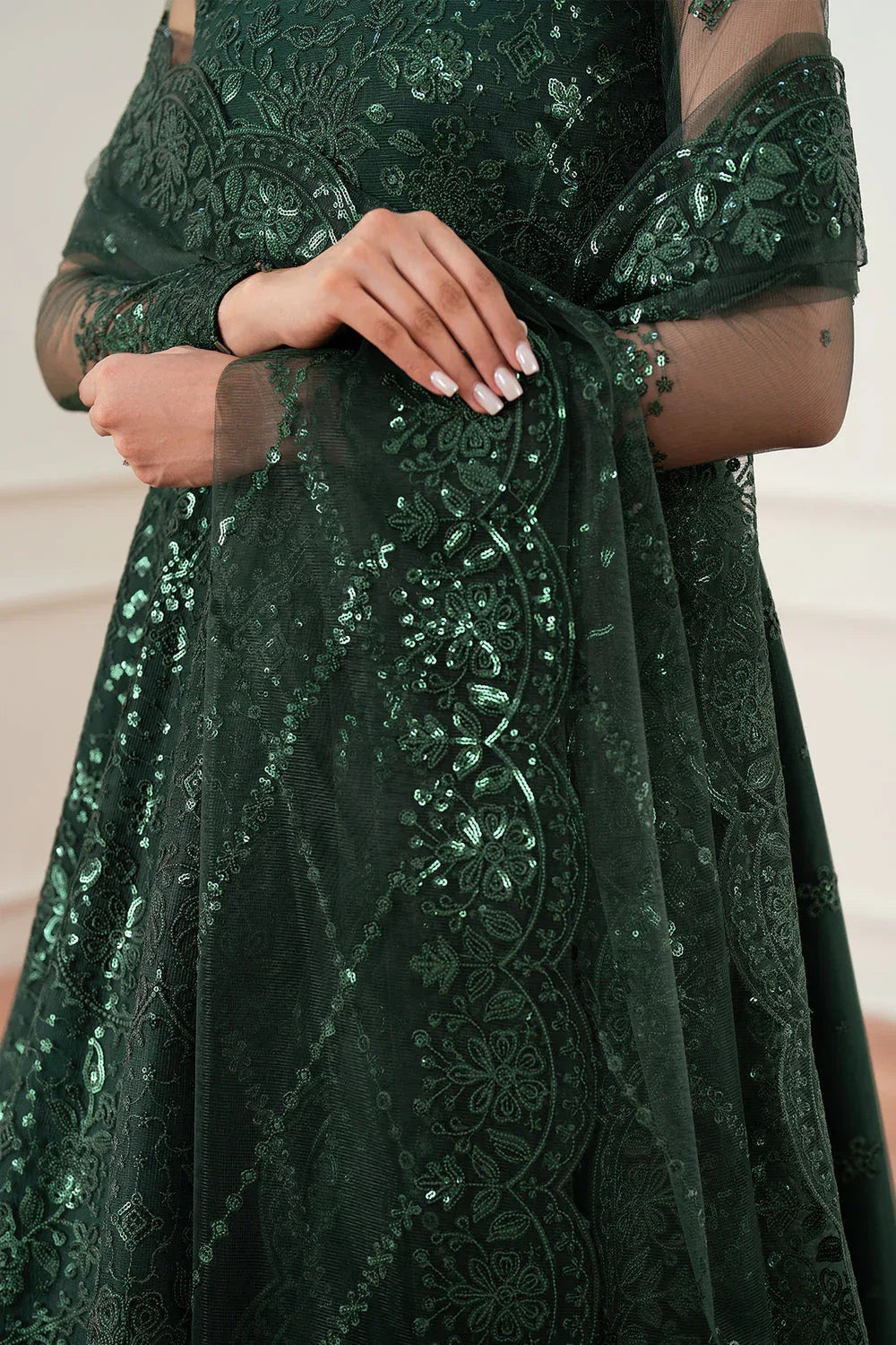 Farasha | Essence Formals 25 | Emerald Muse - Aqsa Fabrics