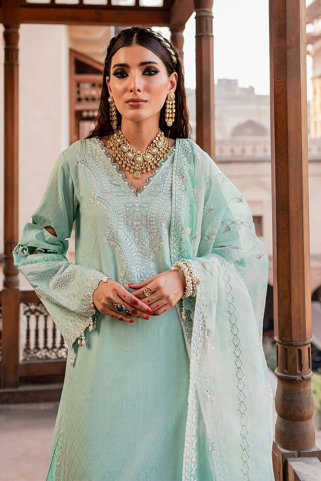Nureh | Lawn Jacquard | NS-77 - Aqsa Fabrics