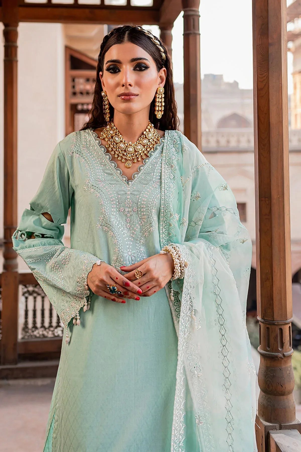 Nureh | Lawn Jacquard | NS-77 - Aqsa Fabrics