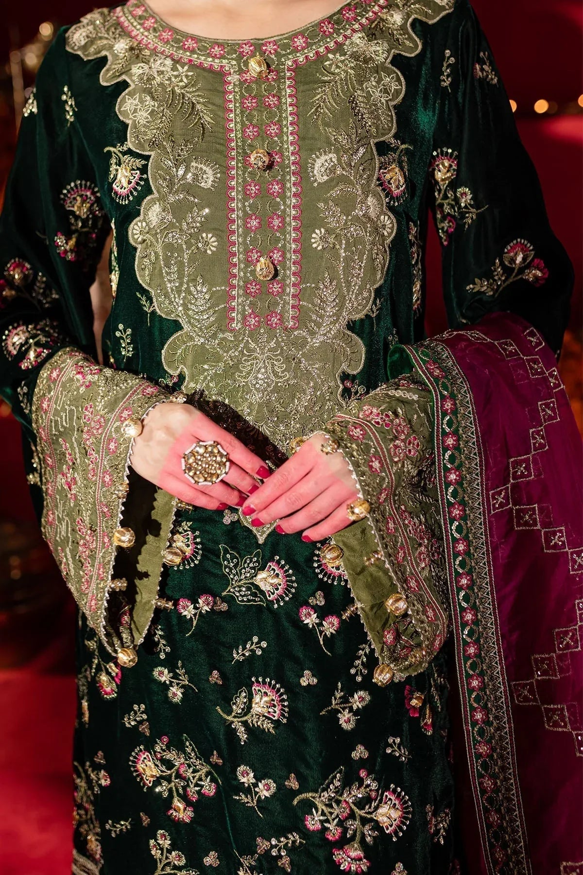 Nureh | Maya Velvet | NW-88 - Aqsa Fabrics