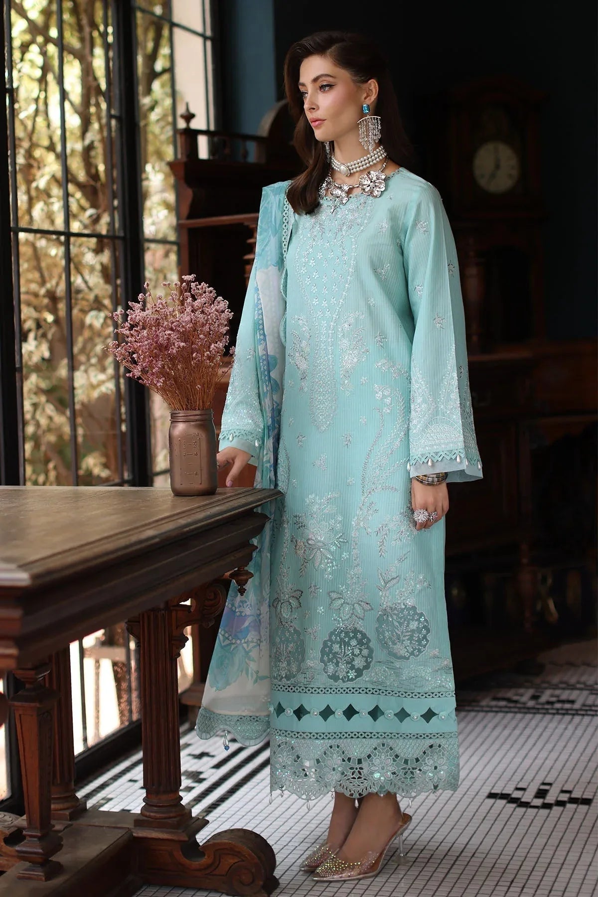 Nureh | Maya Lawn | NS-156 - Aqsa Fabrics
