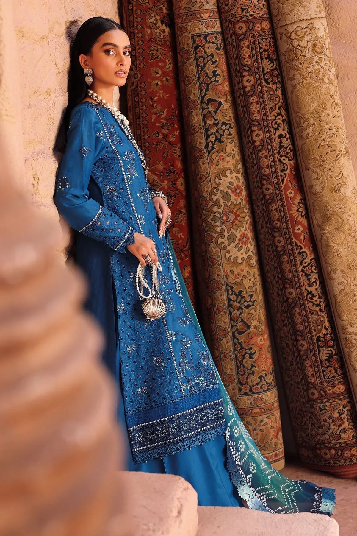 Nureh | Bazaar Lawn | NE-160 - Aqsa Fabrics