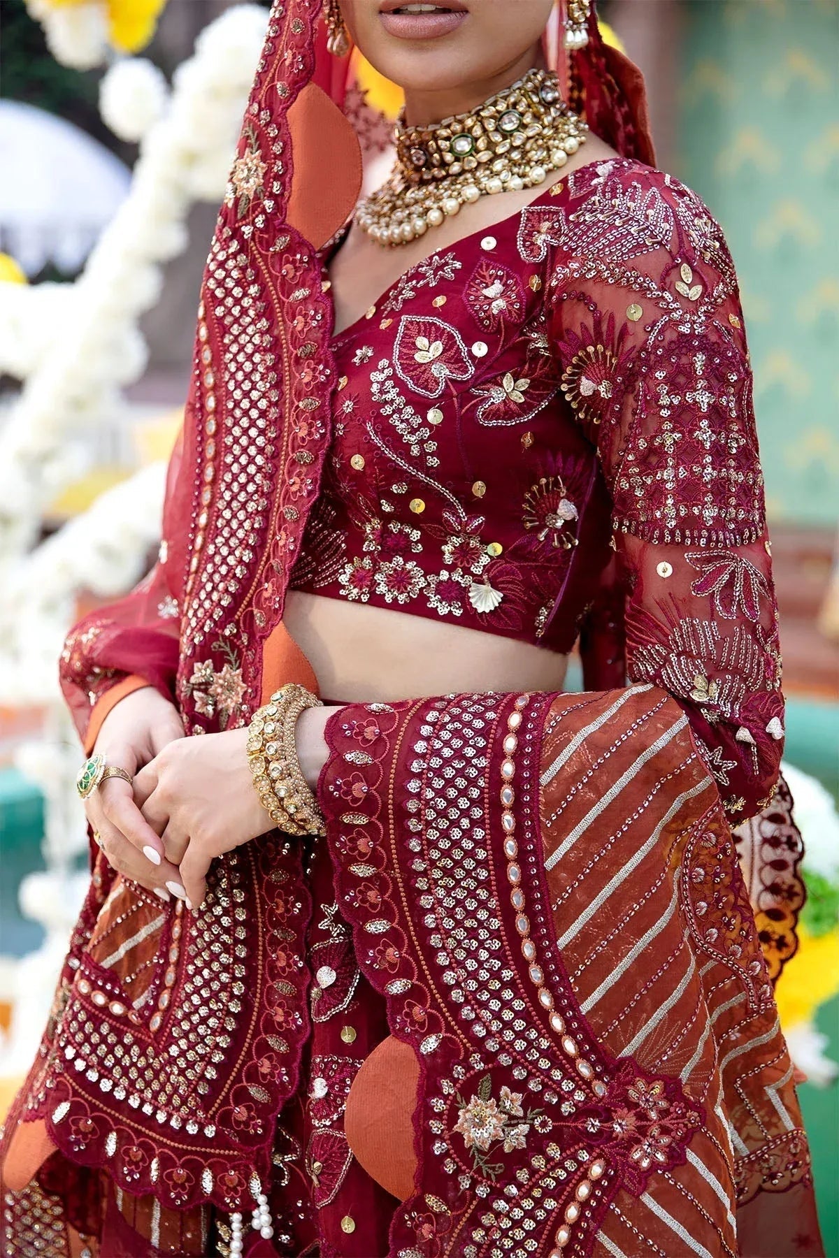 Nureh | Jhoomro Wedding Formals | NL-53 - MAHRO - Aqsa Fabrics