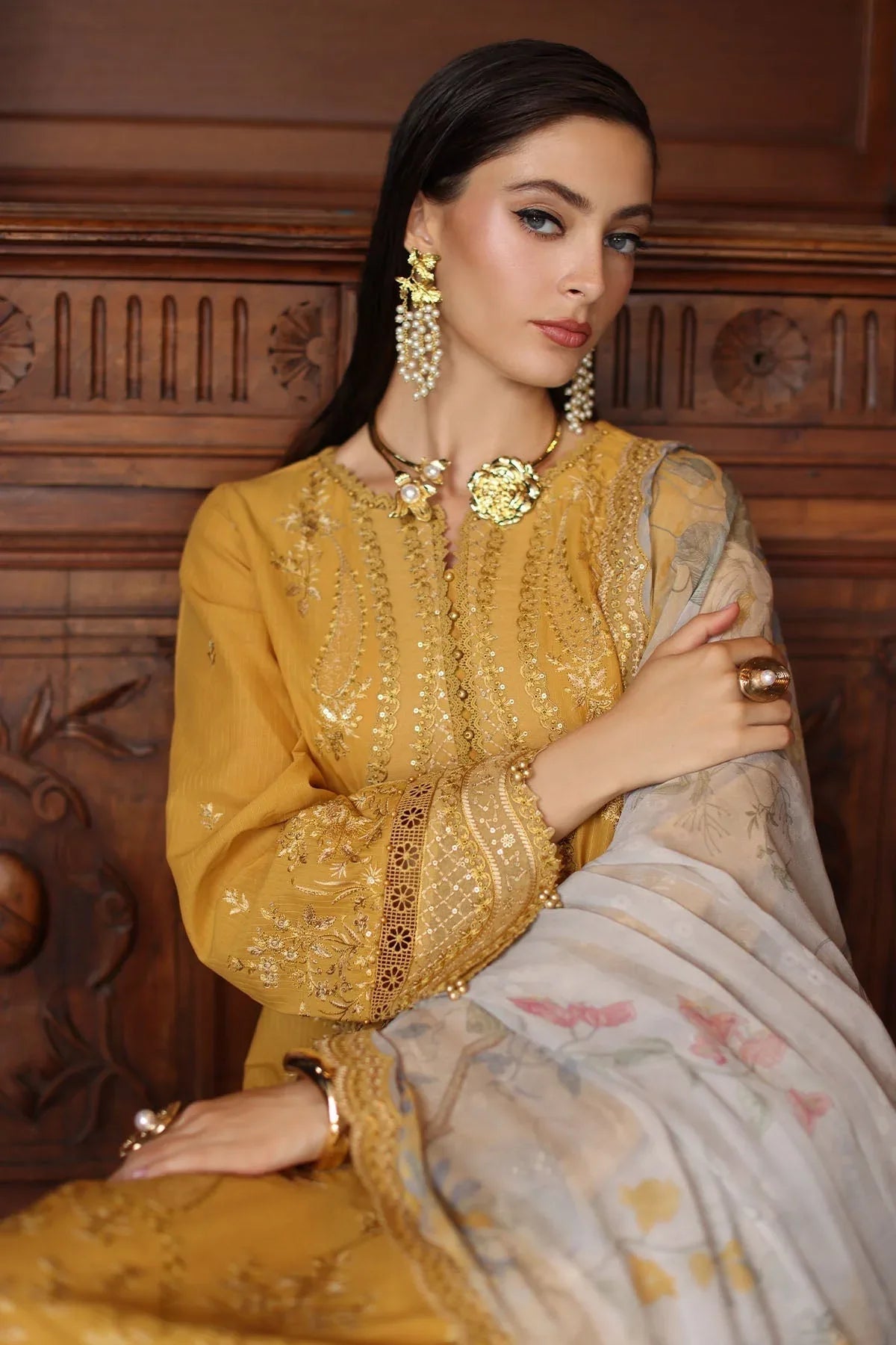 Nureh | Maya Lawn | NS-155 - Aqsa Fabrics