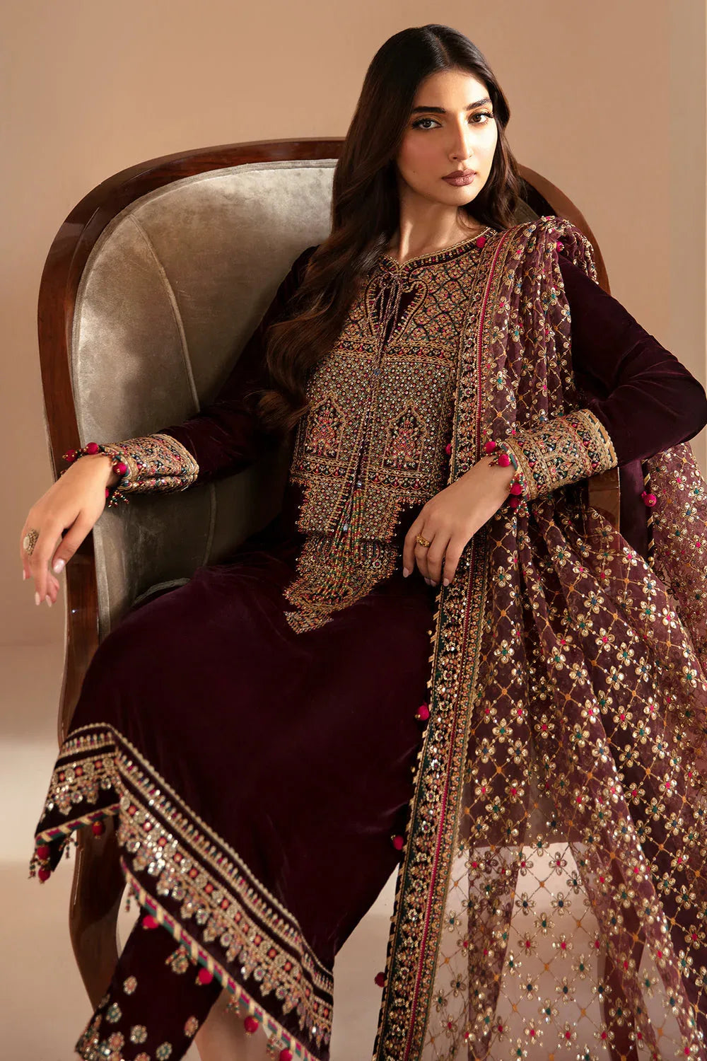 Jazmin | Velvet Edit 24 |  Velvet Formal VF-2022 - Aqsa Fabrics