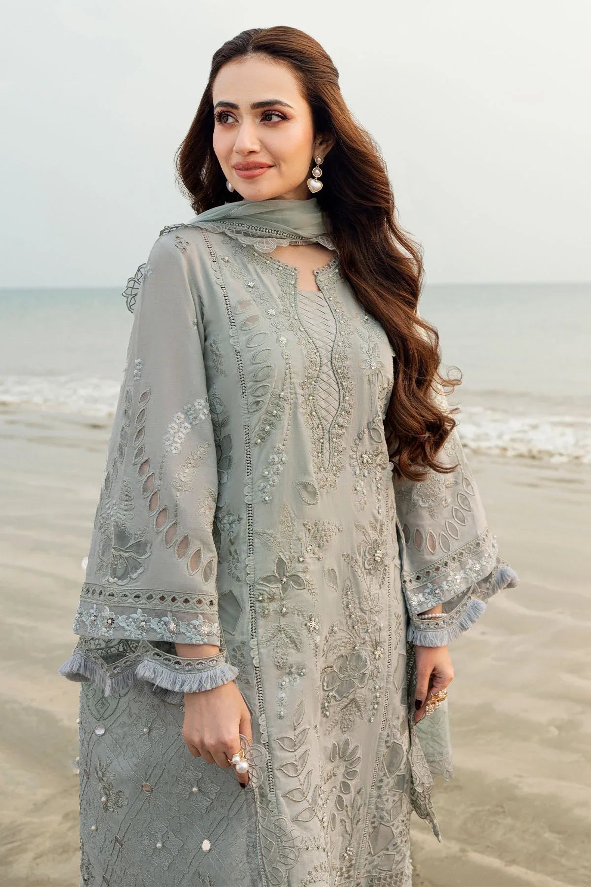 Nureh | Khuwab Luxury Lawn | NE-145 - Aqsa Fabrics