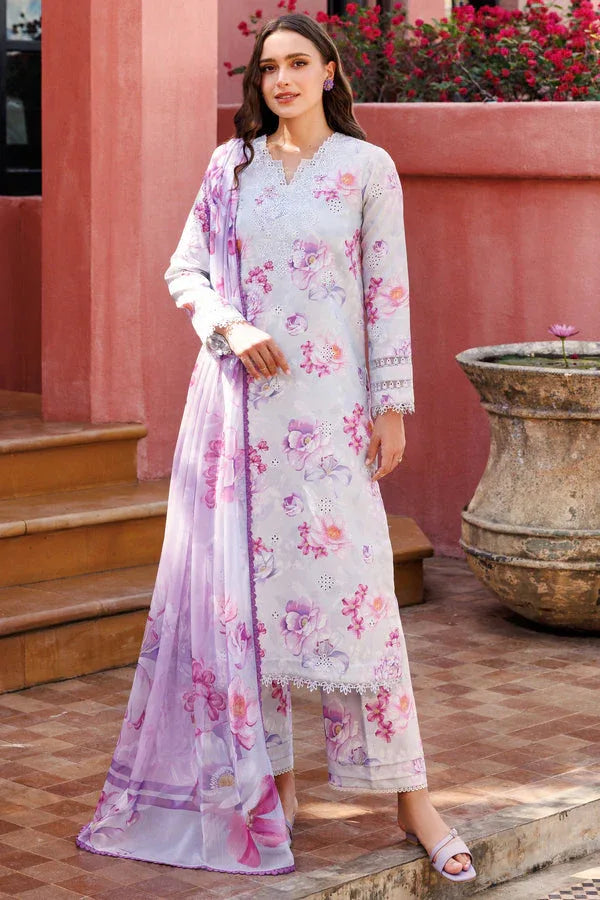 Farasha | Printed Essentials | Rosy Mist - Aqsa Fabrics