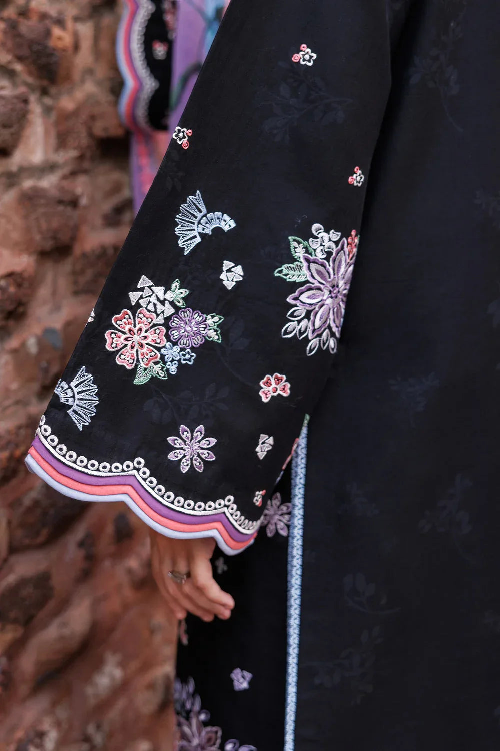 Farasha | Printed Essentials | Sable - Aqsa Fabrics