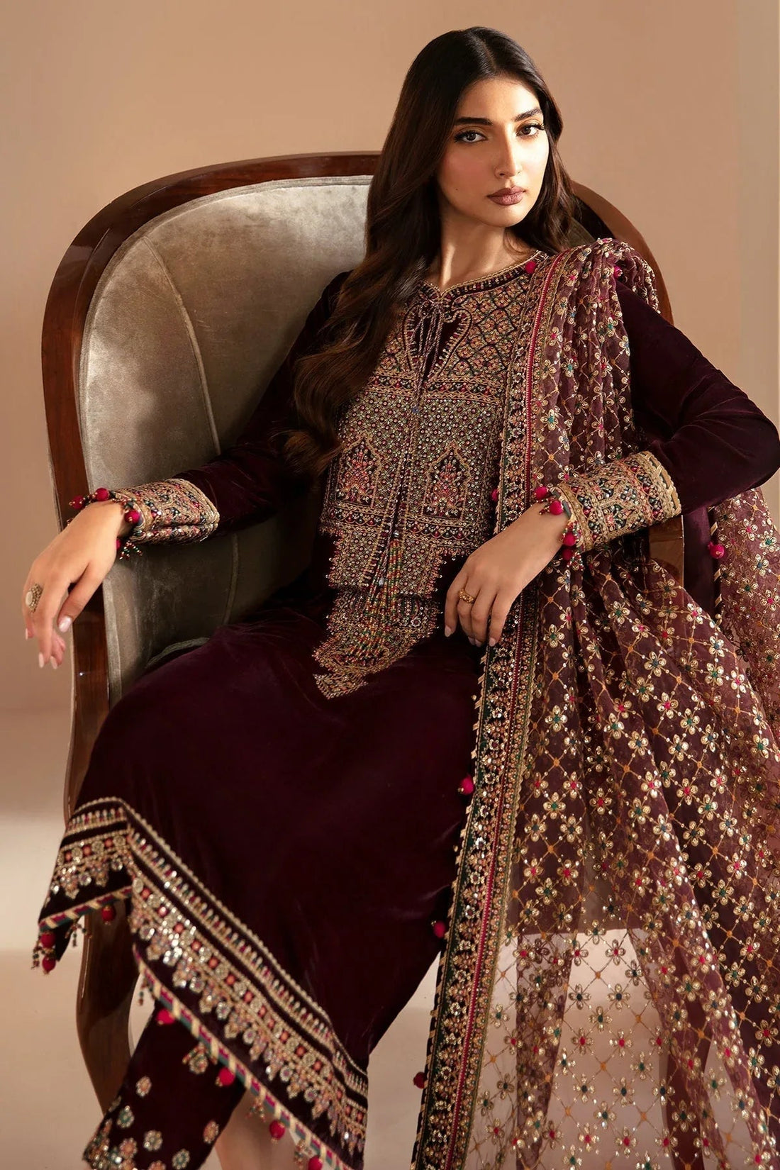 Jazmin | Velvet Edit 24 | Velvet Formal VF-2022 - Aqsa Fabrics