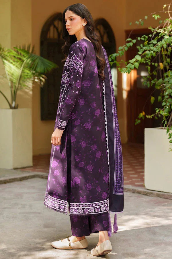 Farasha | Meline Premium Viscose 25 | Plum Powder - Aqsa Fabrics