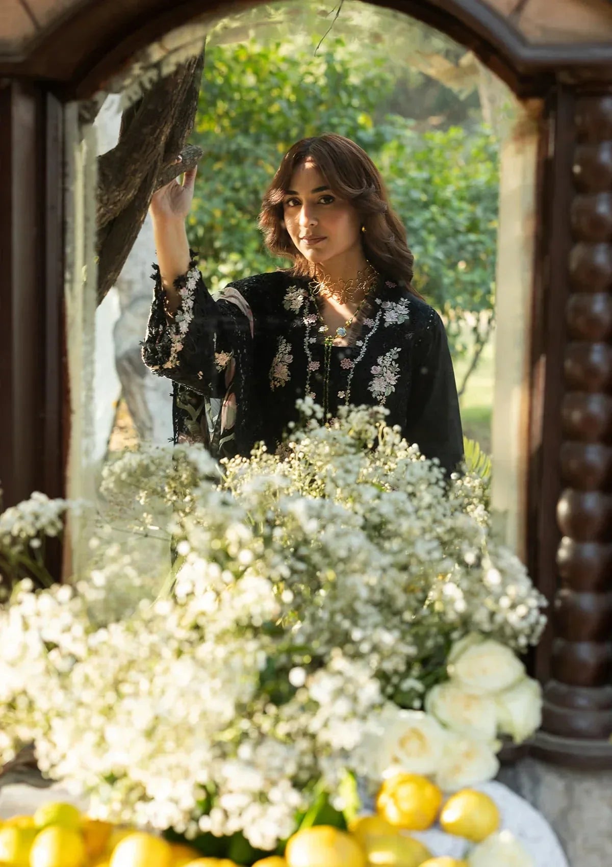 ELY-2B MIDNIGHT BLOSSOM - Aqsa Fabrics