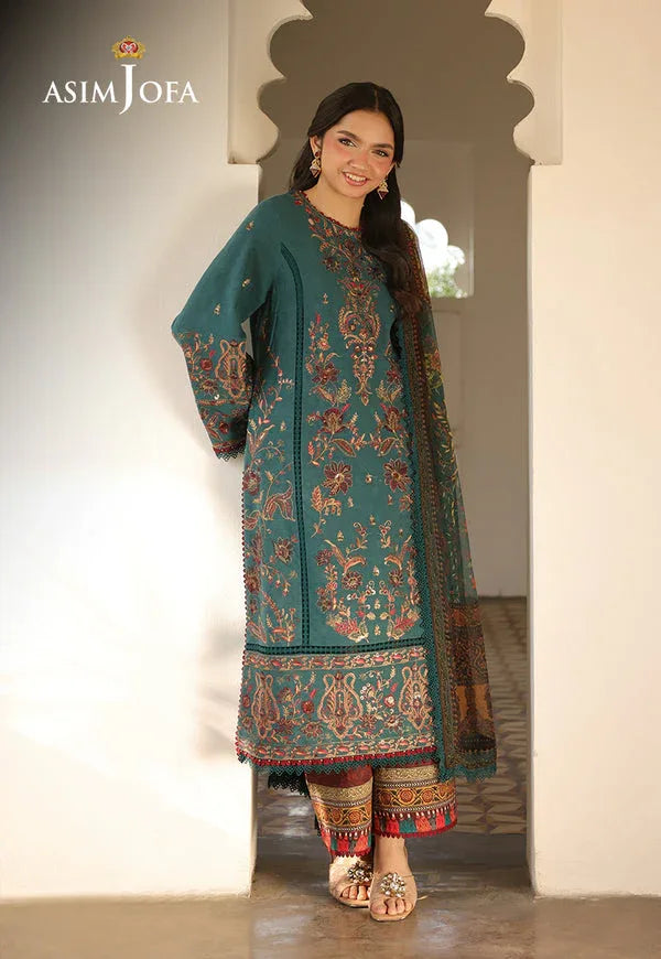 Asim Jofa | Summer Rhapsody | AJUBU-03 Embroidered Jacquard - Aqsa Fabrics