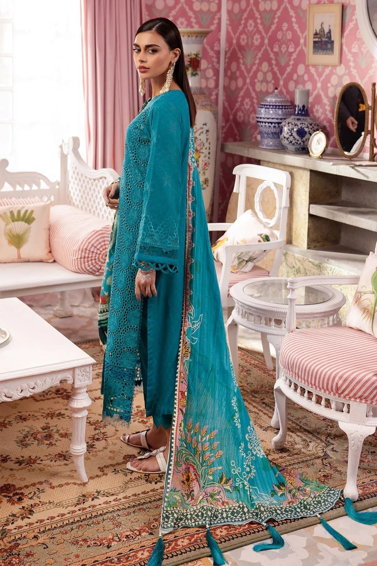 Nureh | Maya Lawn | NS-108 - Aqsa Fabrics