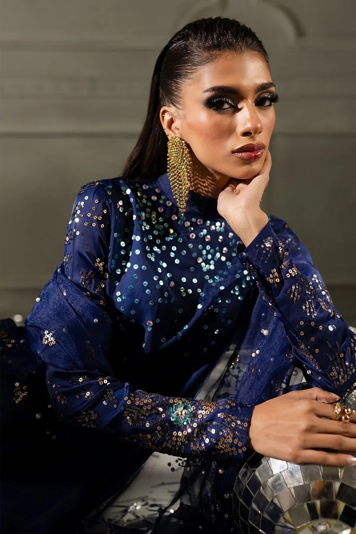 Nureh | Tiny Twinkles | Sunset Sparkle TW-07 - Aqsa Fabrics